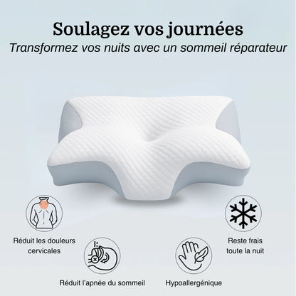 L'Oreiller Signature™ - Réparateur et Ergonomique