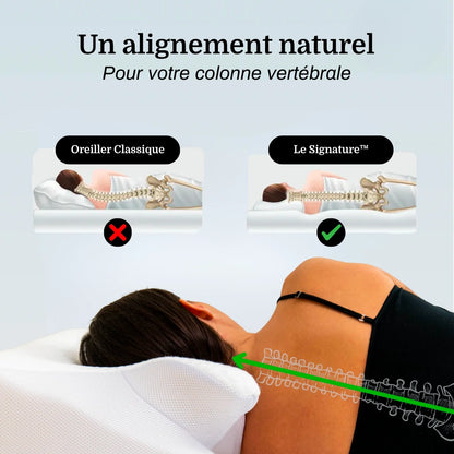 L'Oreiller Signature™ - Réparateur et Ergonomique